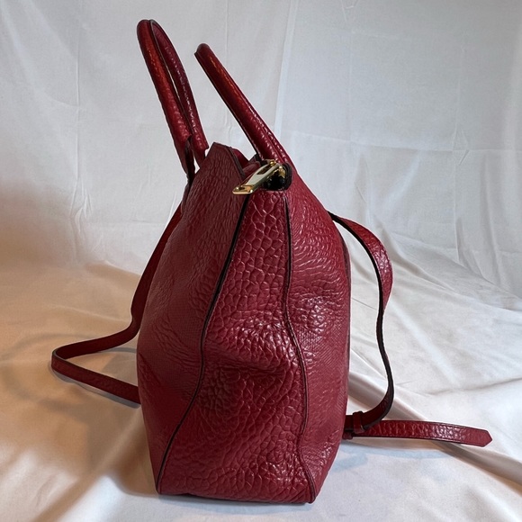 Burberry Medium Red Leather Dewsbury Tote - Picture 6 of 15